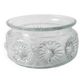 Pressed Glass Bowl: Kvety Flower Design by Pavel Panek / 1973