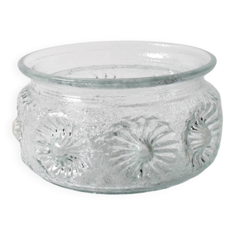 Pressed Glass Bowl: Kvety Flower Design by Pavel Panek / 1973