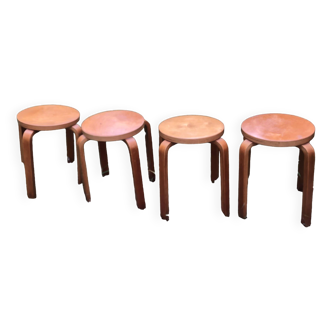 Stackable wooden stools