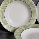 Six earthenware plates of SALINS service "ISERAN" 50s