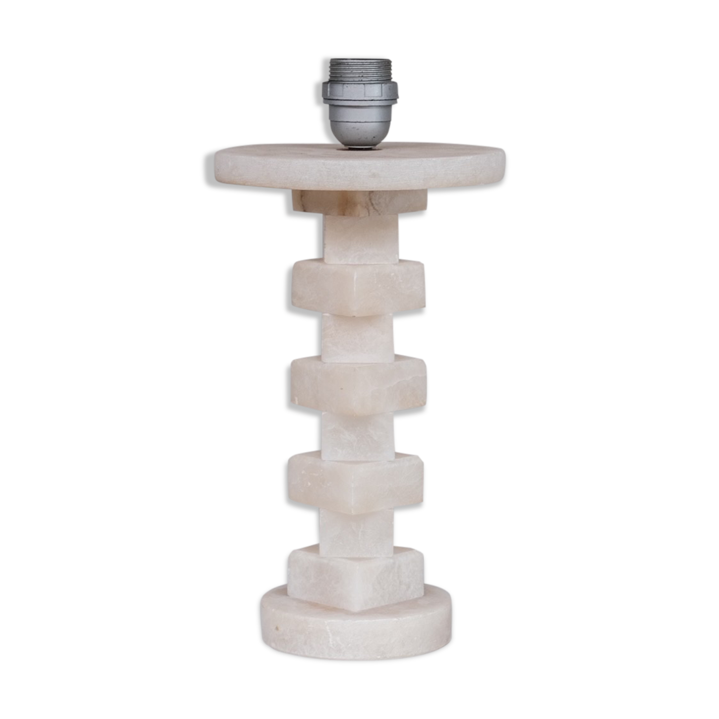 Alabaster french mid-century table lamp