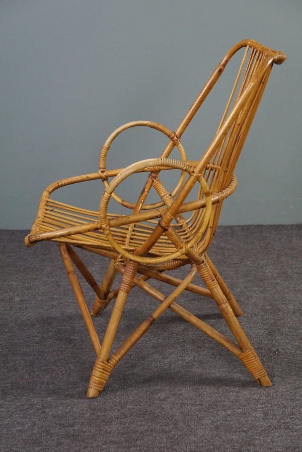 Fauteuil en rotin, 1950