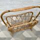 Vintage retro wicker magazine rack