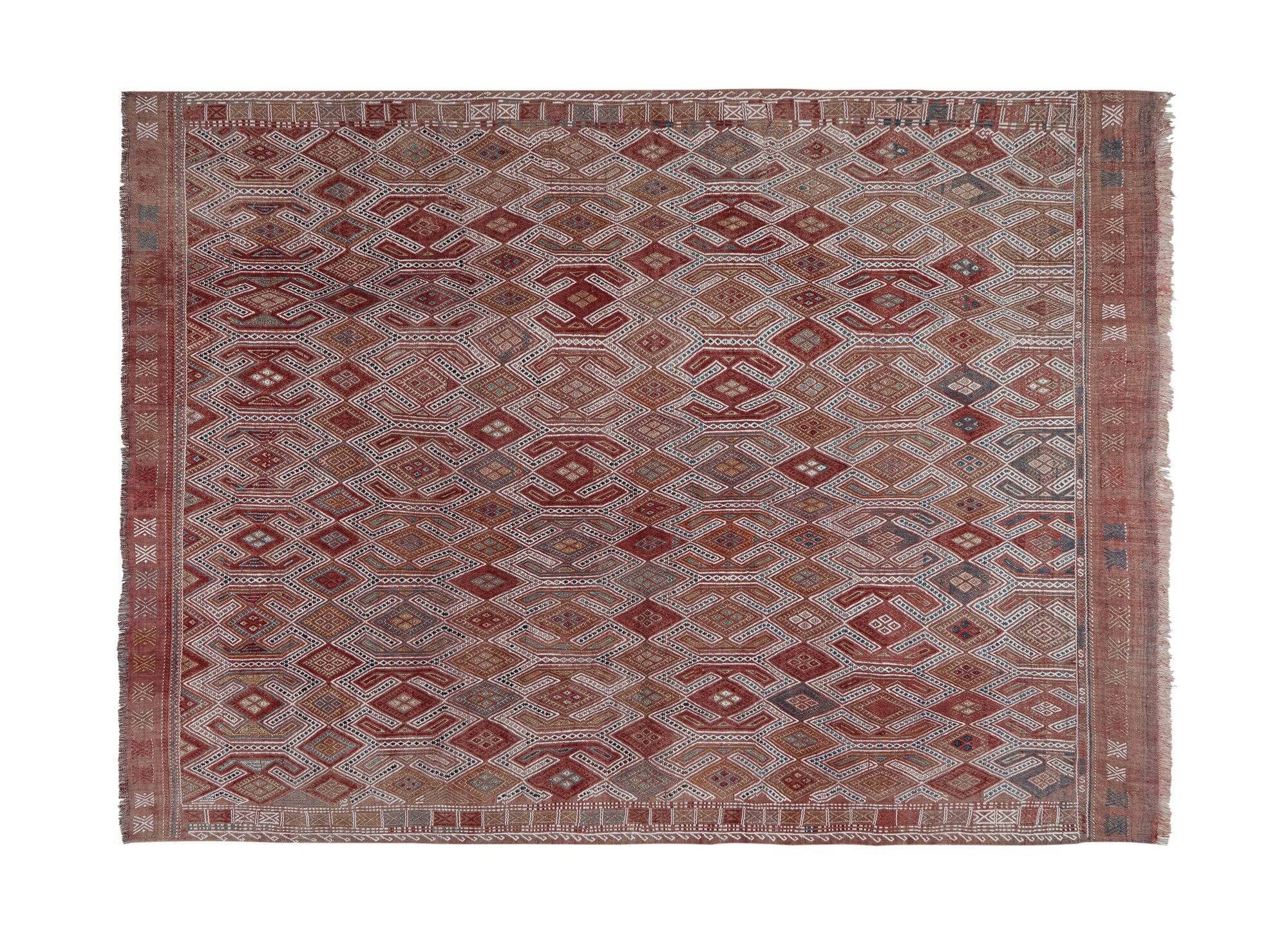 Vintage Turkish kilim, handwoven, 176x244 cm.