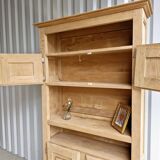 Solid oak display cabinet