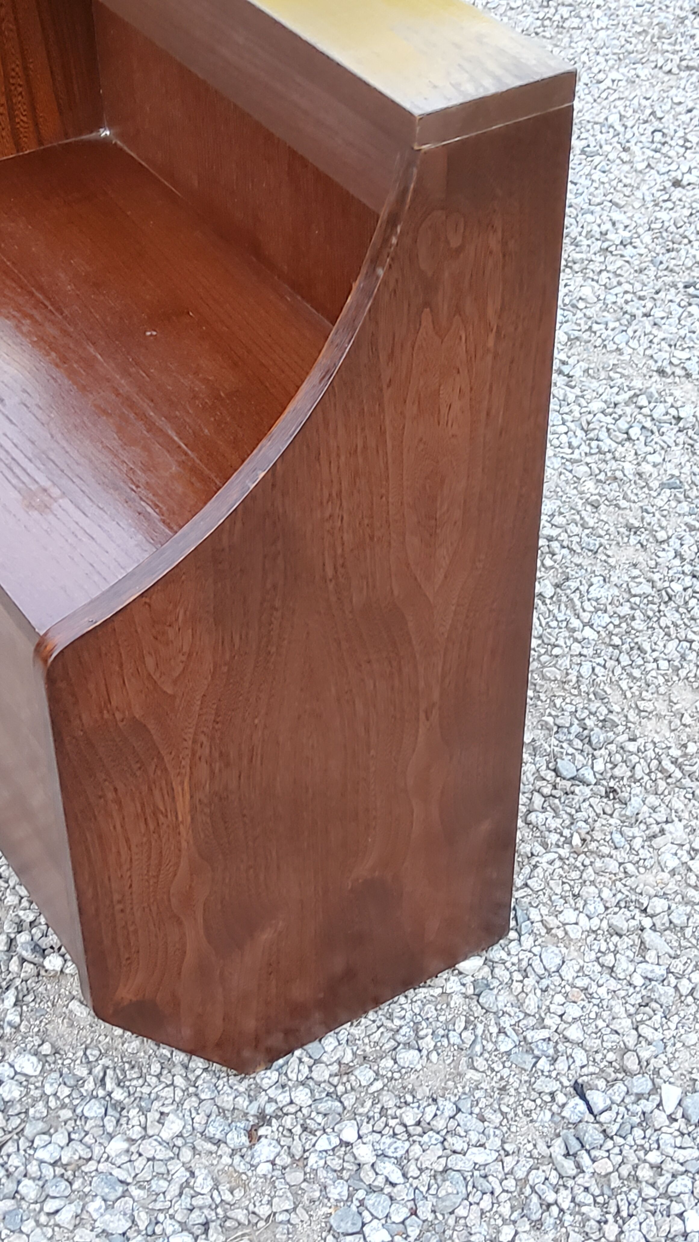 Pair of bedside tables from the 70s in rosewood stained oak veneer