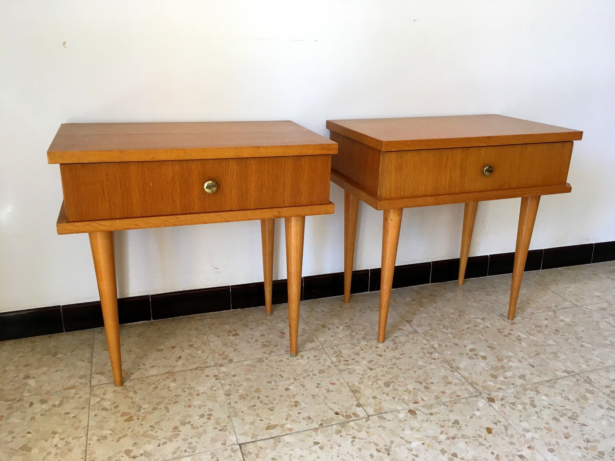Paire de chevets vintage années 60