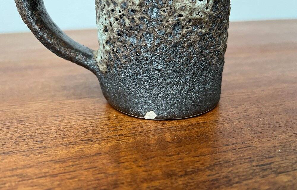 Brutalist Carafe Vase West German in Fat Lava Ceramic from the 1960s by Jopeko