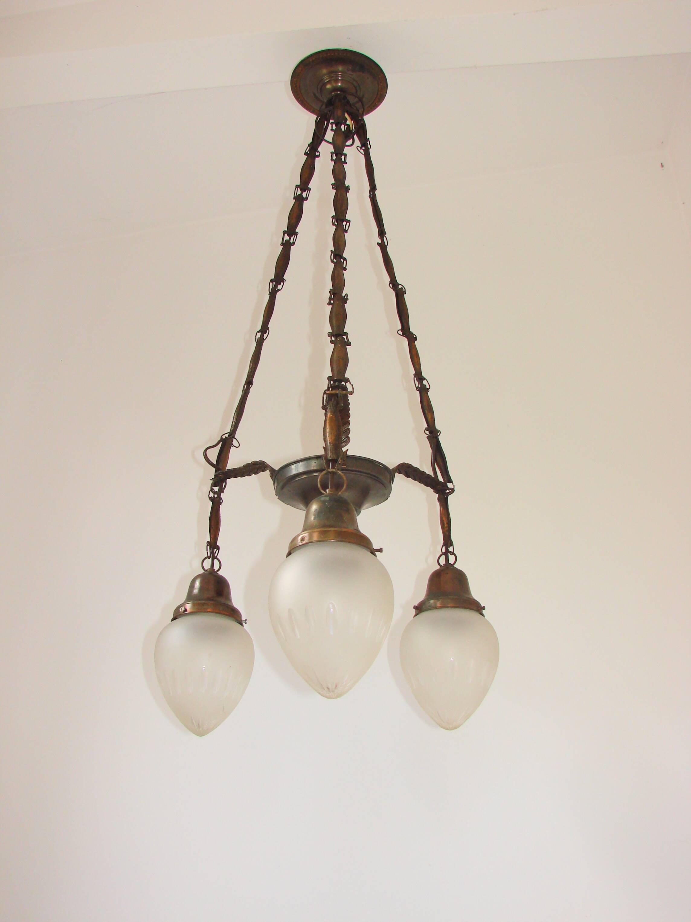 An Art Deco chandelier from the 1930s