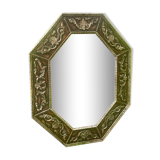 Large octagonal mirror design handcrafted creation decoration