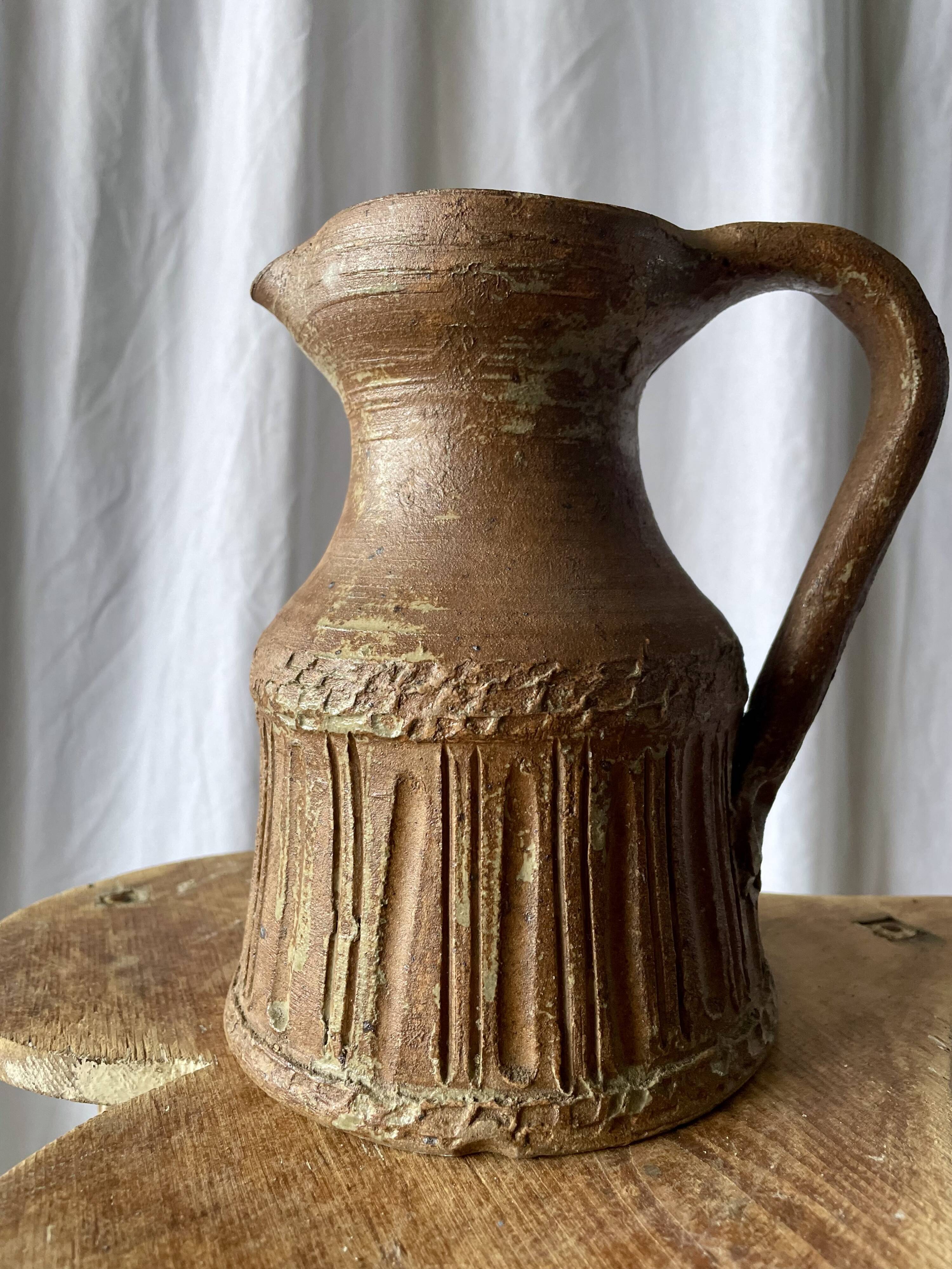 Stoneware jug Basque artisan pottery