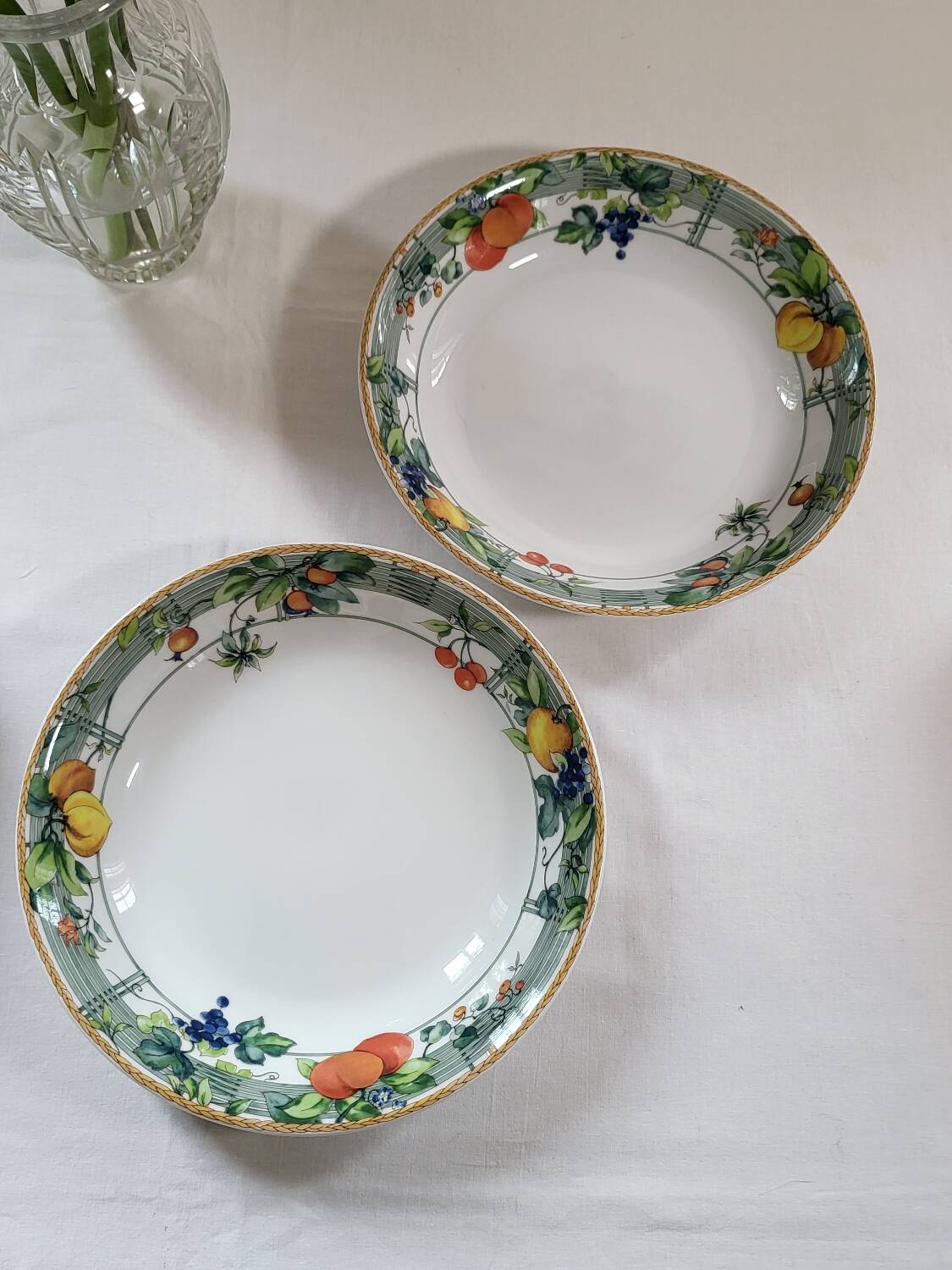 Lot de 6 assiettes creuses wedgwood eden