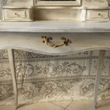 Former white grey patina hairdresser mirror table 2 Shabby chic drawer