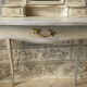 Former white grey patina hairdresser mirror table 2 Shabby chic drawer