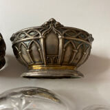 2 salt shakers Saint Louis in silver