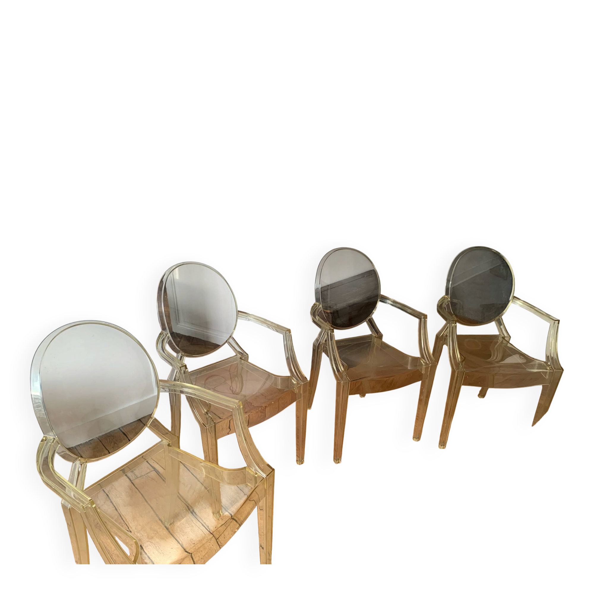 4 Kartell Louis Ghost Chairs