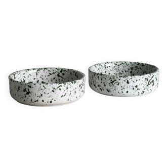 2 terrazzo ceramic ramekins