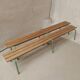 Lot  de 2 anciens bancs d'école
