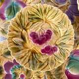 12 dessert plates in Sarreguemines slip