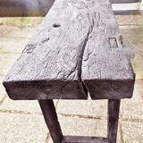 Shou sugi ban burnt wood console workbench