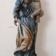 Ancient polychrome wooden sculpture representing the Virgin and Child, from