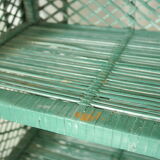 Vintage mint green wicker bookcase