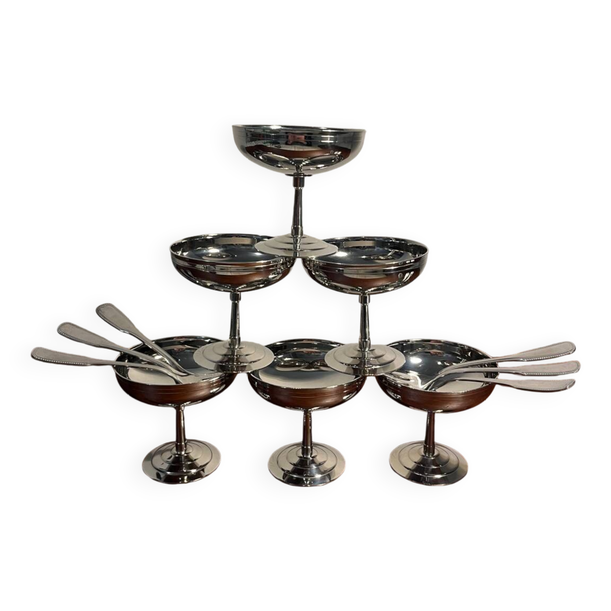 Letang Remy sorbet ice cream cup and Guy Degrenne fork