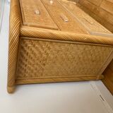 Vintage rattan dresser