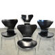 Set of 4 butterfly chairs 3107 by Arne Jacobsen for Fritz Hansen, 1976 Denmark