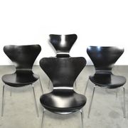 Set of 4 butterfly chairs 3107 by Arne Jacobsen for Fritz Hansen, 1976 Denmark