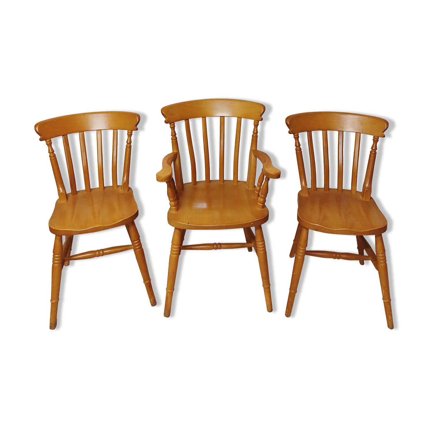 Set of country chairs and armchairs