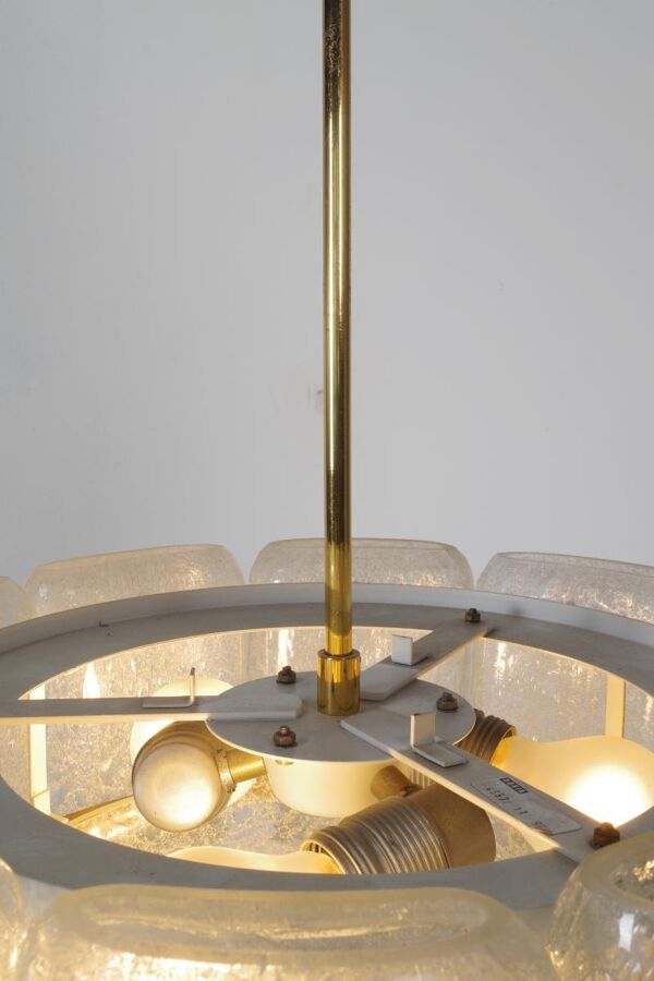 Lustre  en verre glacé de Doria
