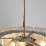 Lustre  en verre glacé de Doria