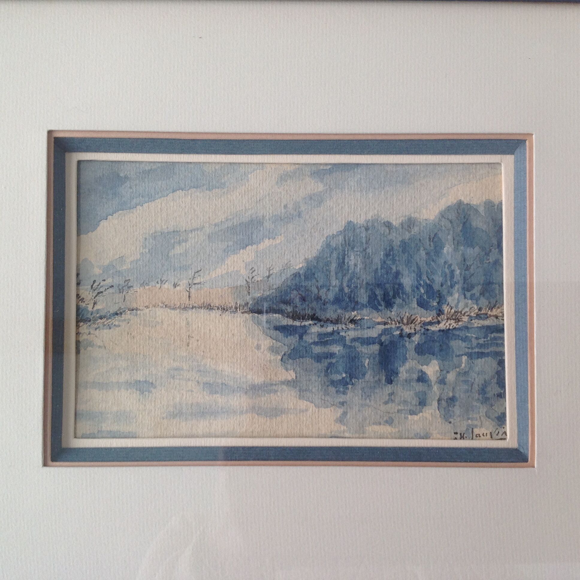 Watercolor "by the lake"