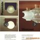 Plafonnier meerpaal en verre bullé transparent, raak amsterdam, 1970