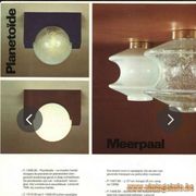 Ceiling light meerpaal in transparent bubbled glass, raak amsterdam, 1970