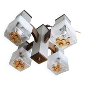 Lustre cubique Gaetano Sciolari pour Mazzega
