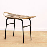 Mid century rattan stool by Alan Fuchs for Uluv 1960´s Czechoslovakia
