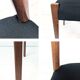Lot de 2 chaises vintage Mid-Century en bois design danois assise noire sty