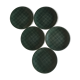 set of 6 flat plates in low-century 50's iron earth faience