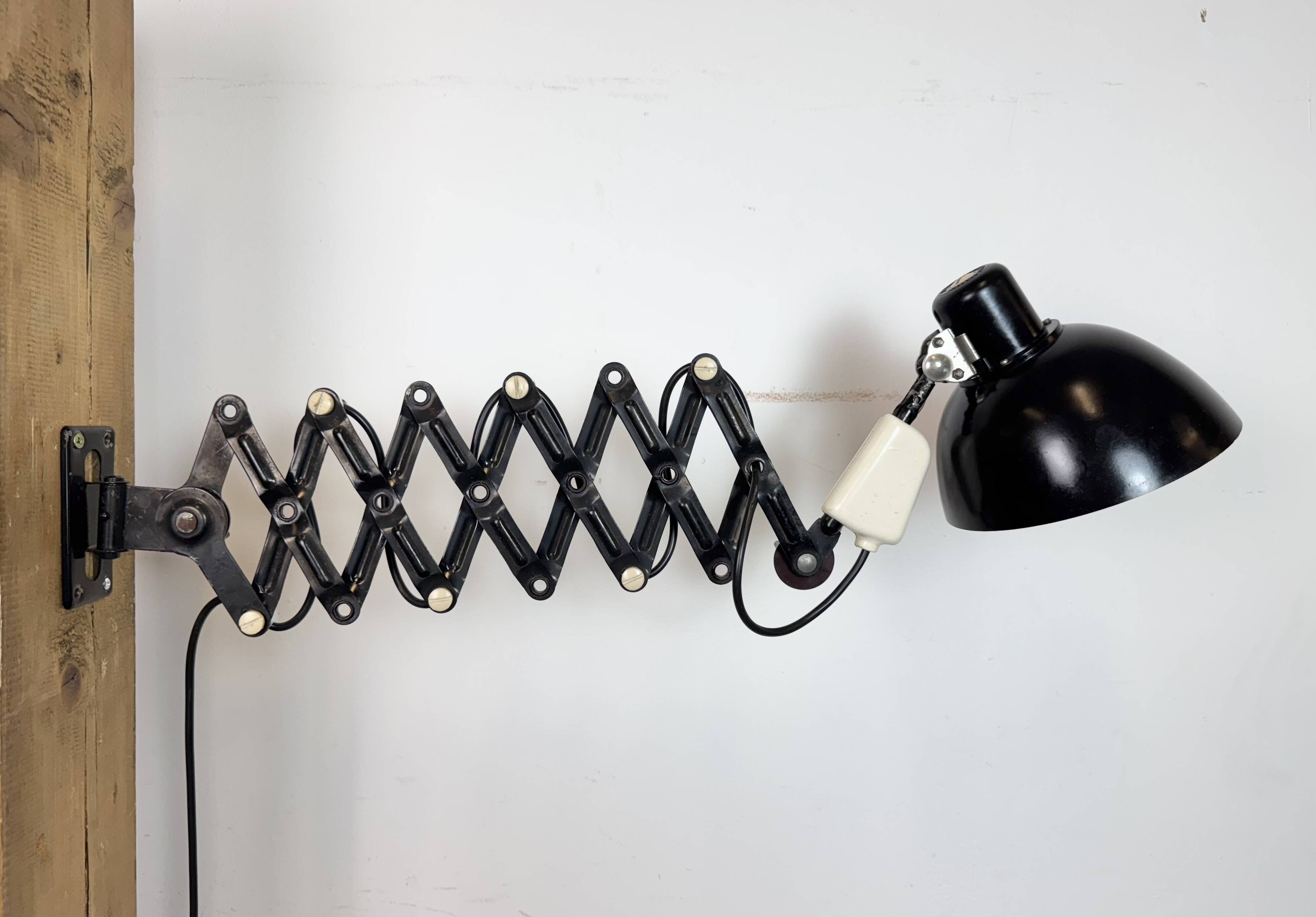 Industrial East German Scissor Lamp from VEB Zweckleuchtenbau Dresden, 1960