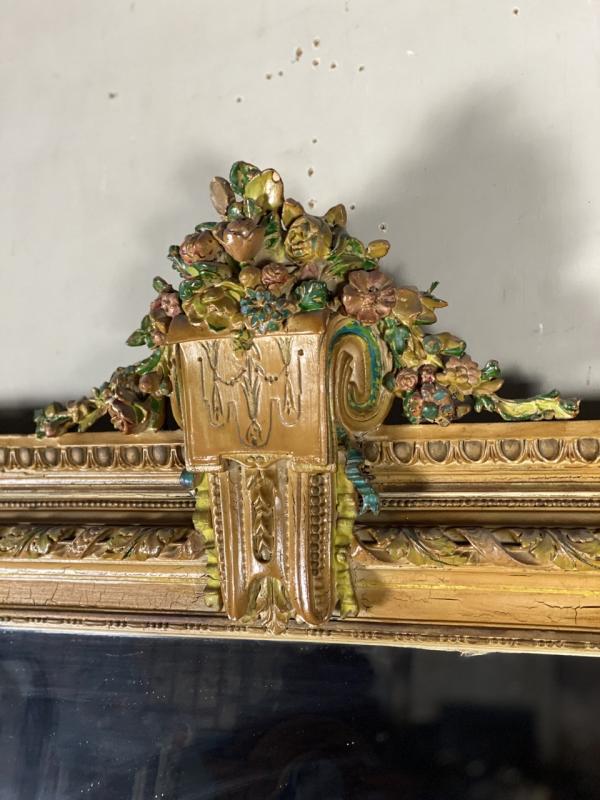 Louis XVI-style chimney mirror Circa 1900 106x187cm