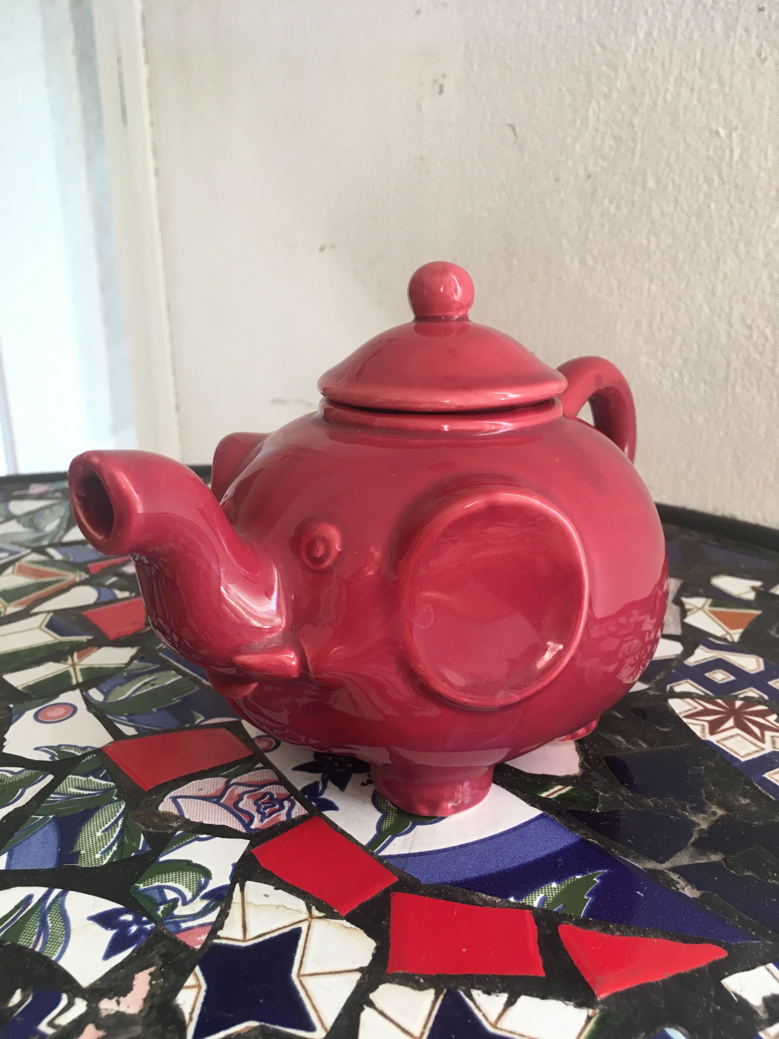 Vintage elephant teapot.