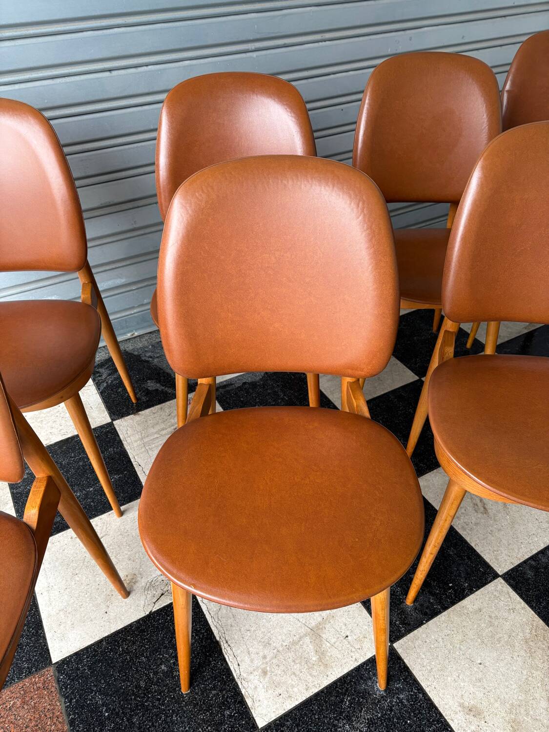 Series of 8 Pegase chairs by Baumann