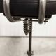 Pair of French Army telegraph operator's swivel chairs, new leather