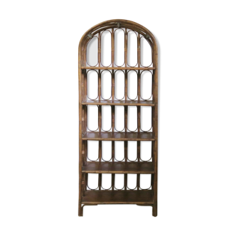 Bamboo and rattan bookcase