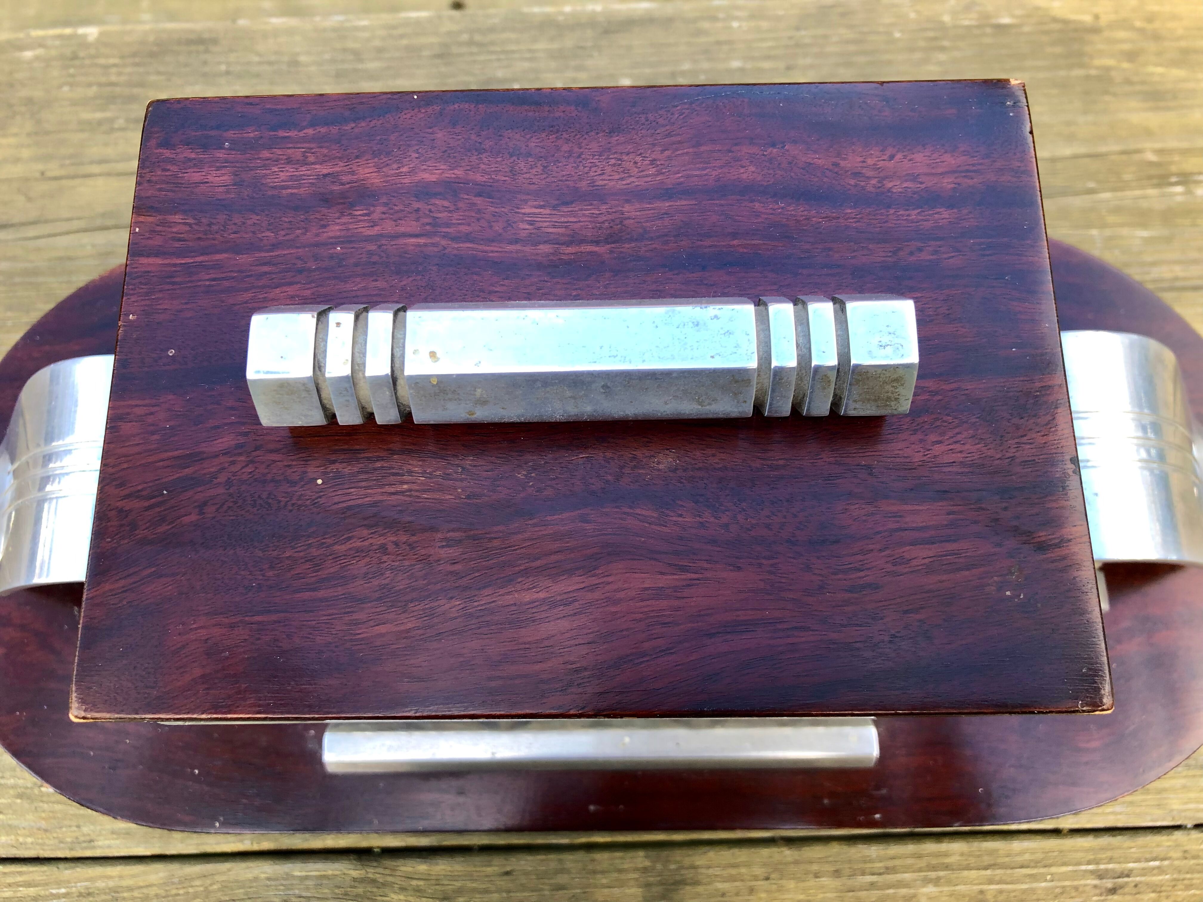 Glass box on wooden tray Louis Prodhon