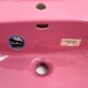 Pair of sinks, 1 mustard and 1 pink from Keramag Keravit, 1980.