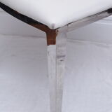 White skai chair and chrome legs