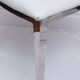 White skai chair and chrome legs